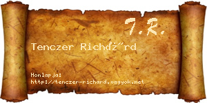 Tenczer Richárd névjegykártya