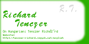 richard tenczer business card